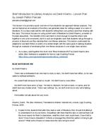 Brief Introduction to Literary Analysis via Daniil Kharms